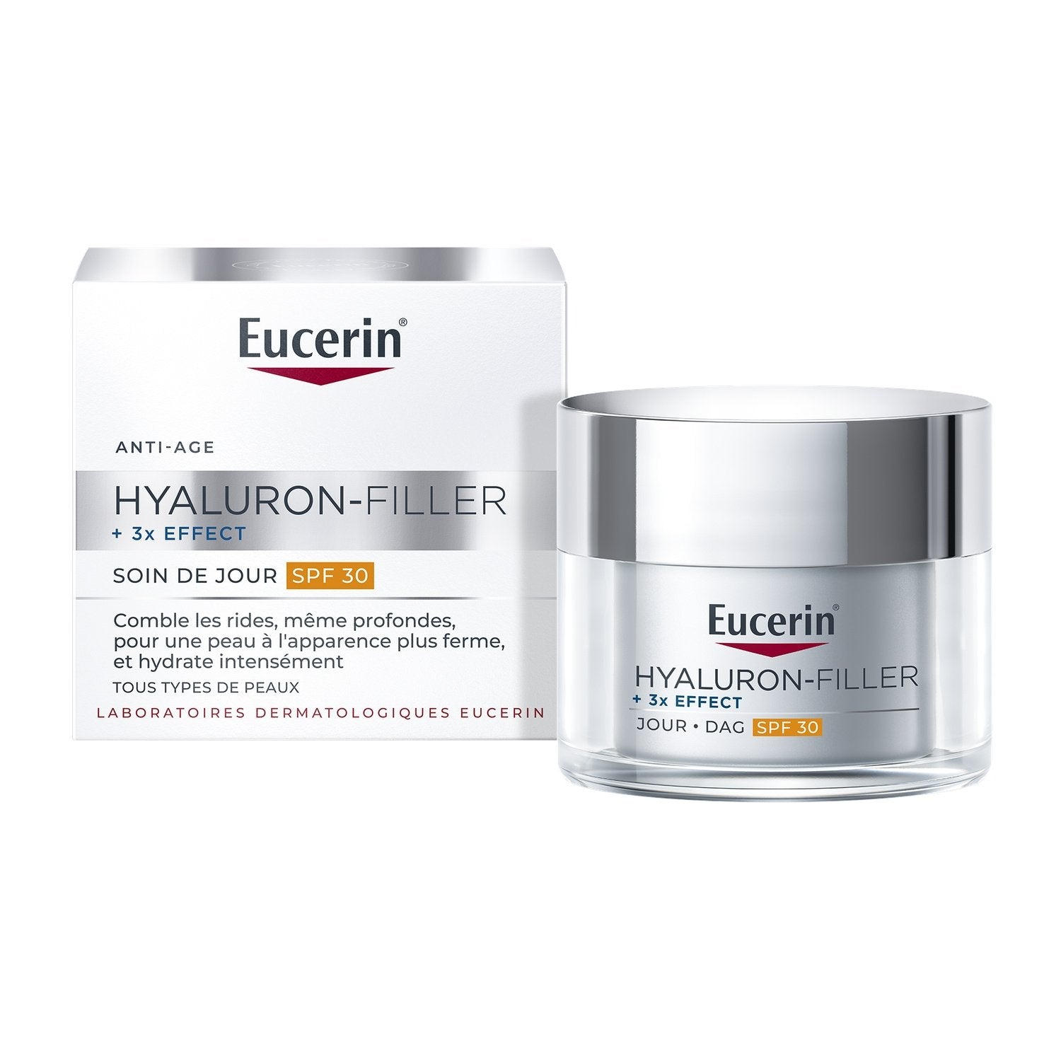 Crème Crème de Jour Visage Anti-Âge Hyaluron Filler Spf 30 EUCERIN le pot de 50mL
