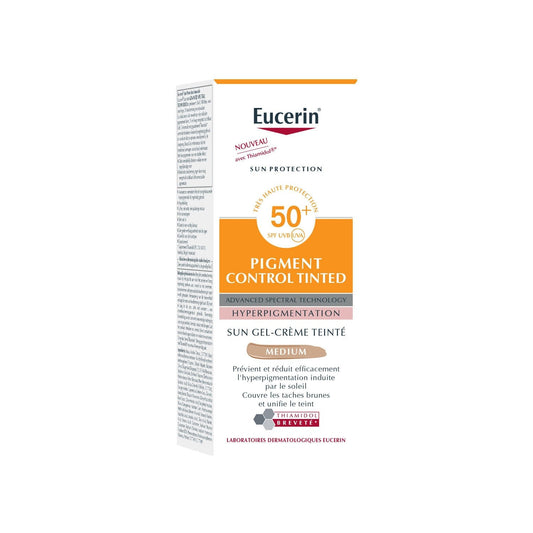 Crème Solaire Teintée Pigment Control Visage Spf 50+ Anti-Tâches EUCERIN le flacon-pompe de 50mL