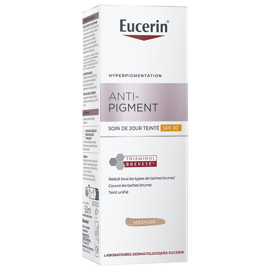 Crème Anti-Pigment Teinté Medium SPF30 EUCERIN le flacon-pompe de 50mL