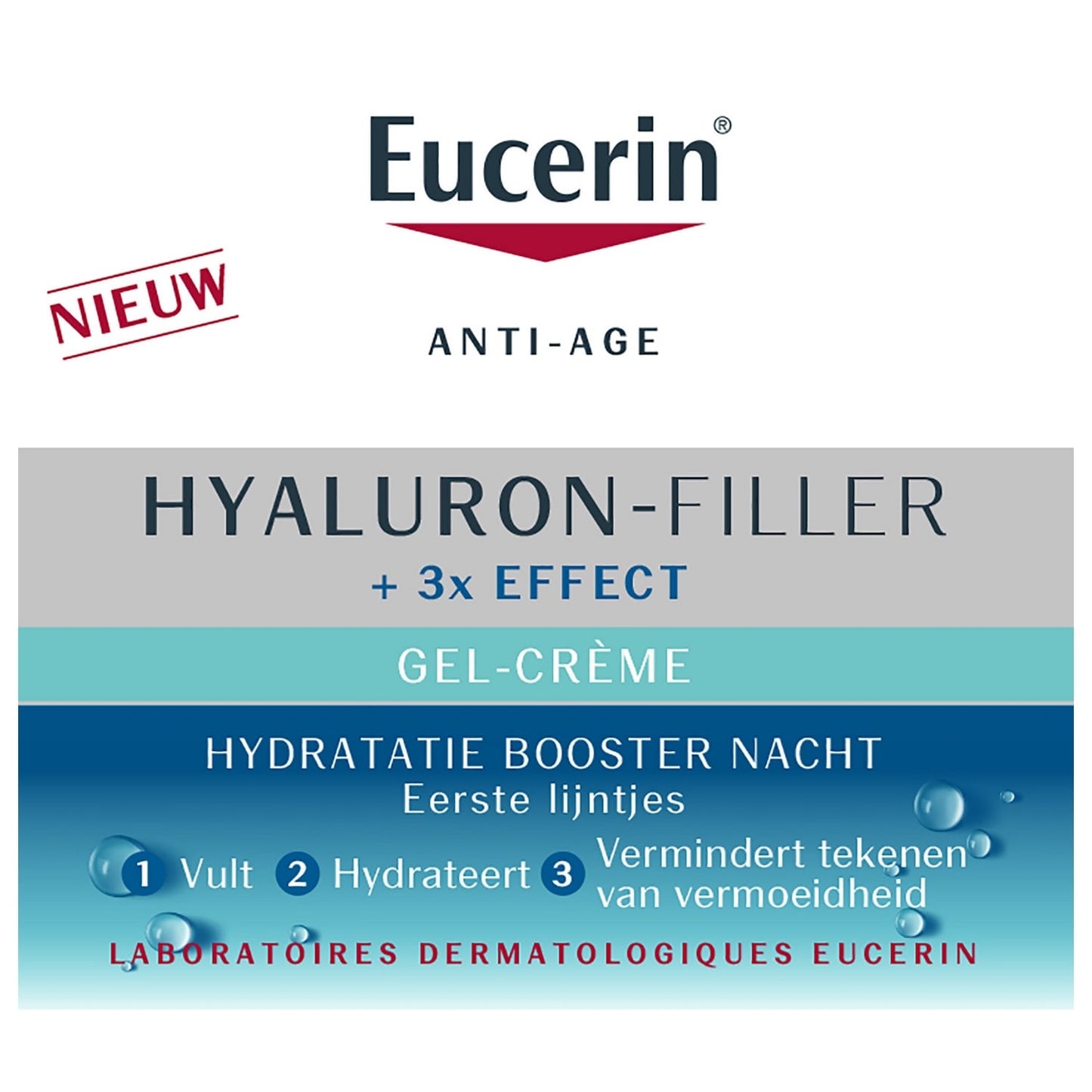 Crème de Nuit Visage Femme Booster d'Hydratation Anti-âge Hyaluron-Filler EUCERIN 