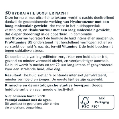 Crème de Nuit Visage Femme Booster d'Hydratation Anti-âge Hyaluron-Filler EUCERIN 