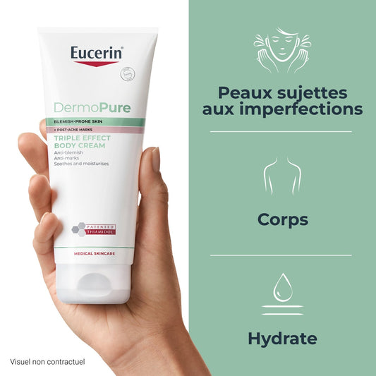 Crème Anti-Imperfections Anti-Marques Corps et Visage Dermopure EUCERIN le flacon de 200mL