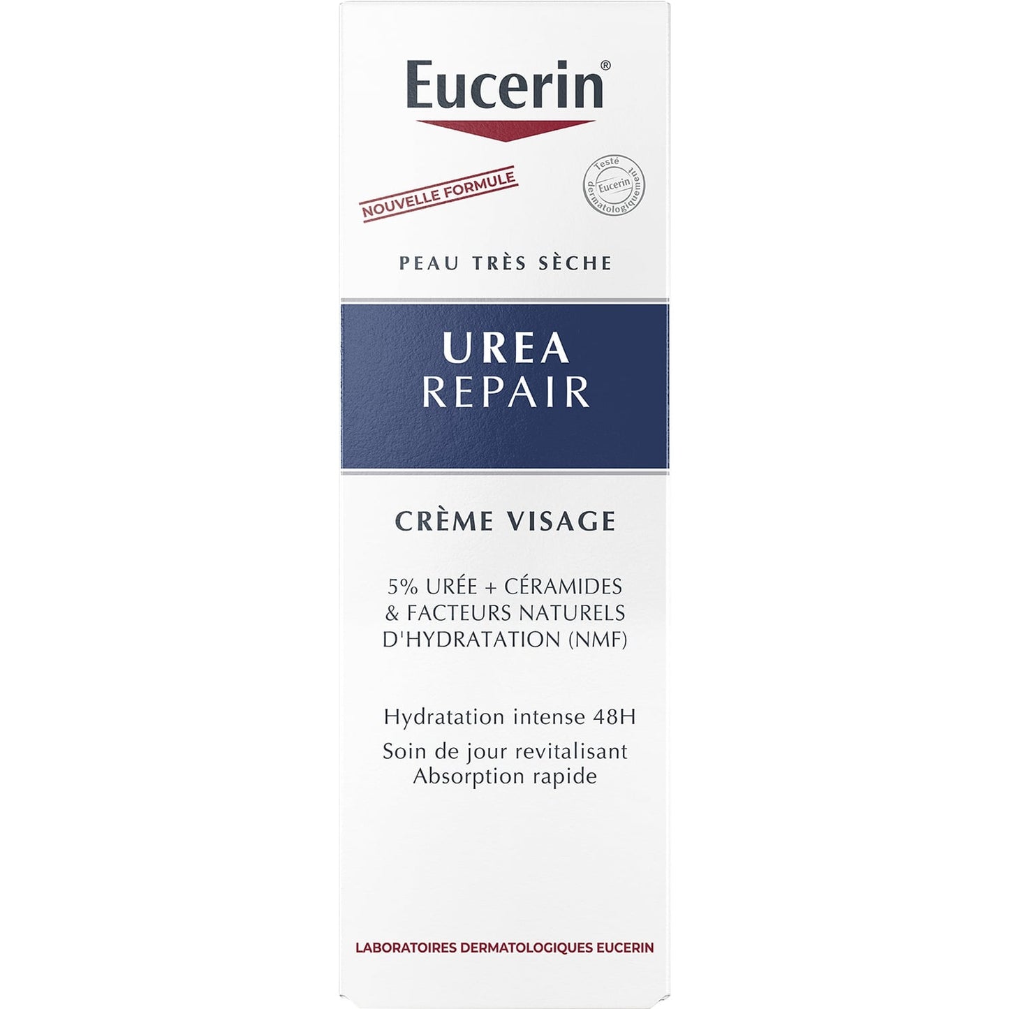 Crème Hydratation Intense 48H Visage Peau Sèche à très Sèche 5% Urée EUCERIN 