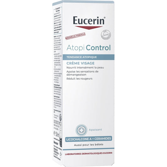 Crème Visage Peaux Réactives Sèches Atopi Control Crème Apaisante EUCERIN le flacon de 50mL