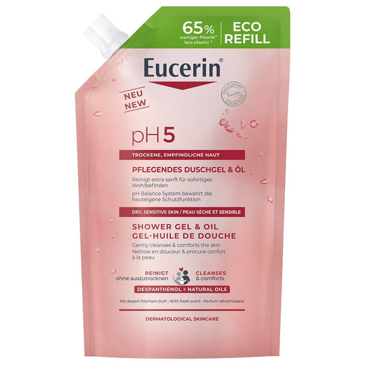 EUCERIN Shower Oil for Dry and Sensitive Skin with Dexpanthenol and Natural Oils