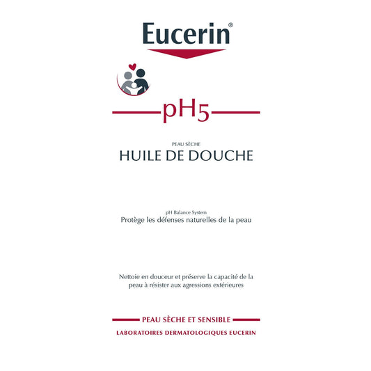 Huile de Douche Peaux Sèches et Sensibles Maintien du Ph Naturel Ph5 EUCERIN le flacon de 400mL