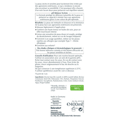 Duschöl für trockene und empfindliche Haut, Erhaltung des natürlichen pH-Werts, pH5, EUCERIN