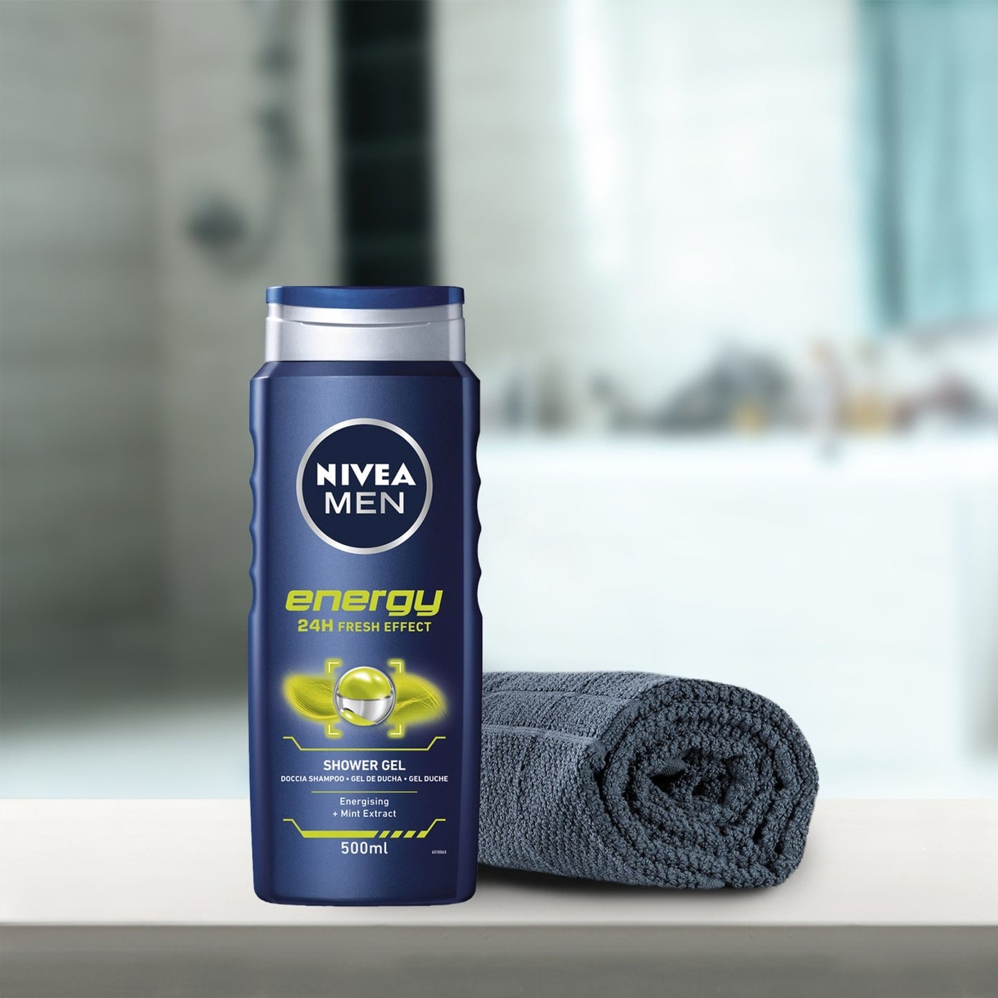 NIVEA Energy 3 in 1 Duschgel für Männer für Körper, Haare und Minzfrische
