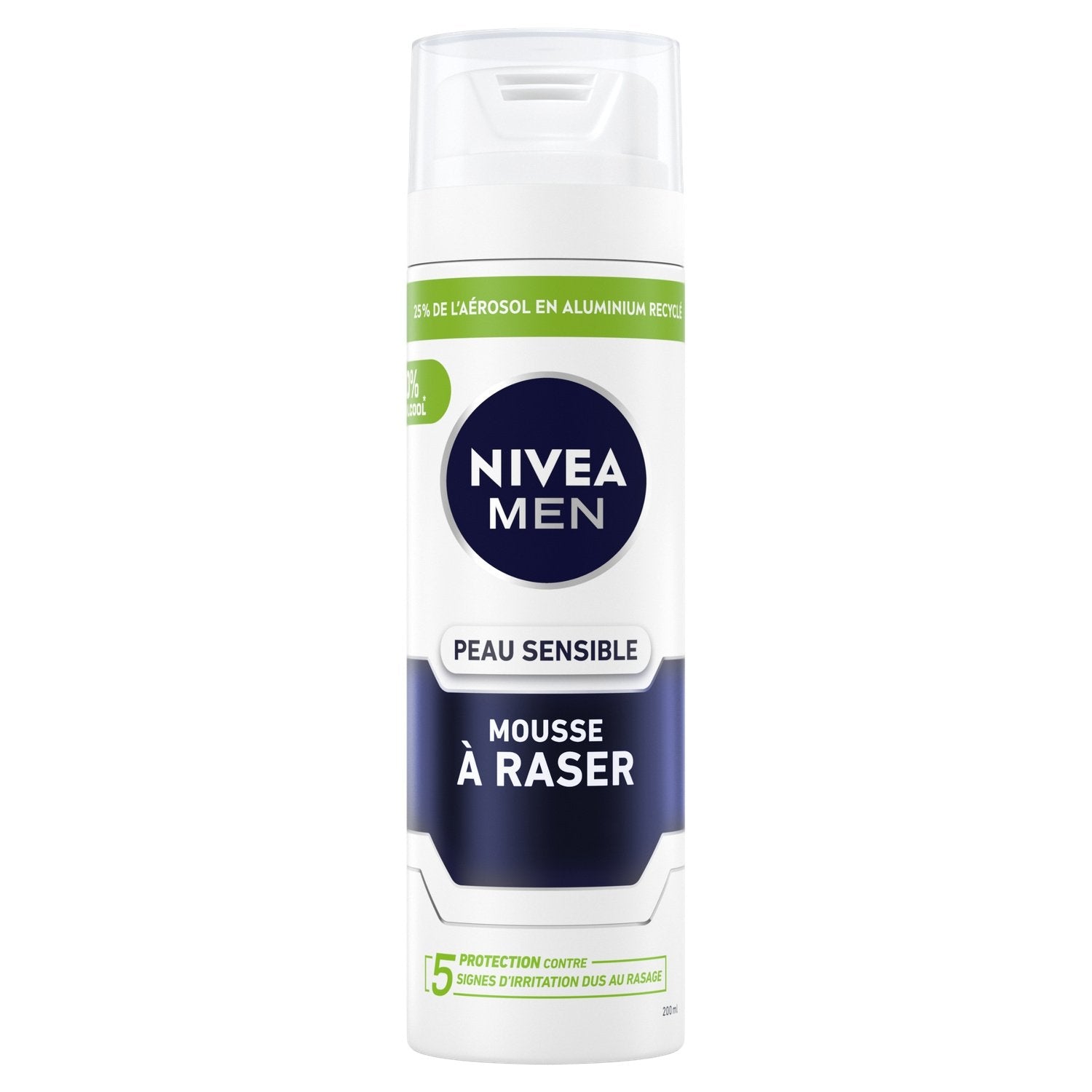 Mousse à Raser Peau Sensible Homme Camomille 0% Alcool NIVEA La bombe de 200mL
