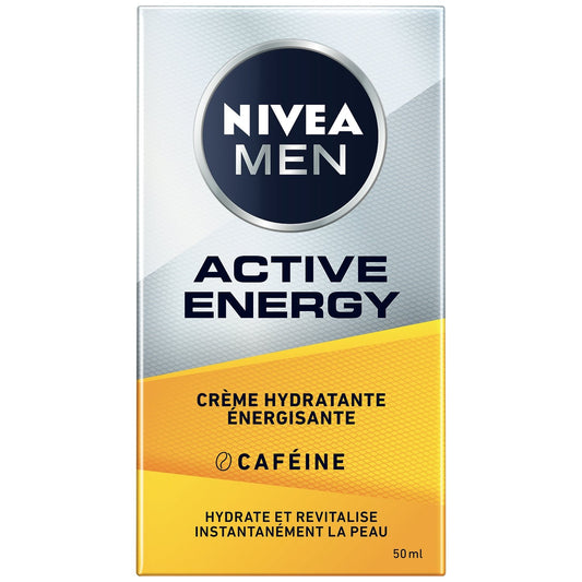 Crème Visage Énergisant Homme Anti-Fatigue Caféine Guarana NIVEA le flacon de 50 ml