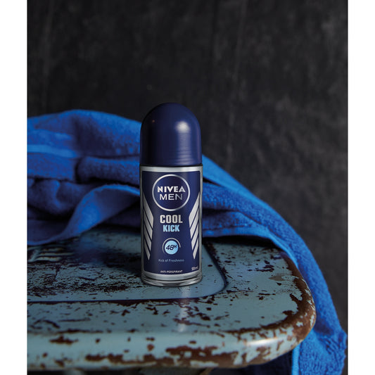NIVEA MEN 48h Cool Kick Anti-Perspirant Roll-On Deodorant