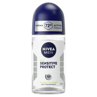 NIVEA MEN Sensitive Anti-Perspirant Roll-On Deodorant for Men