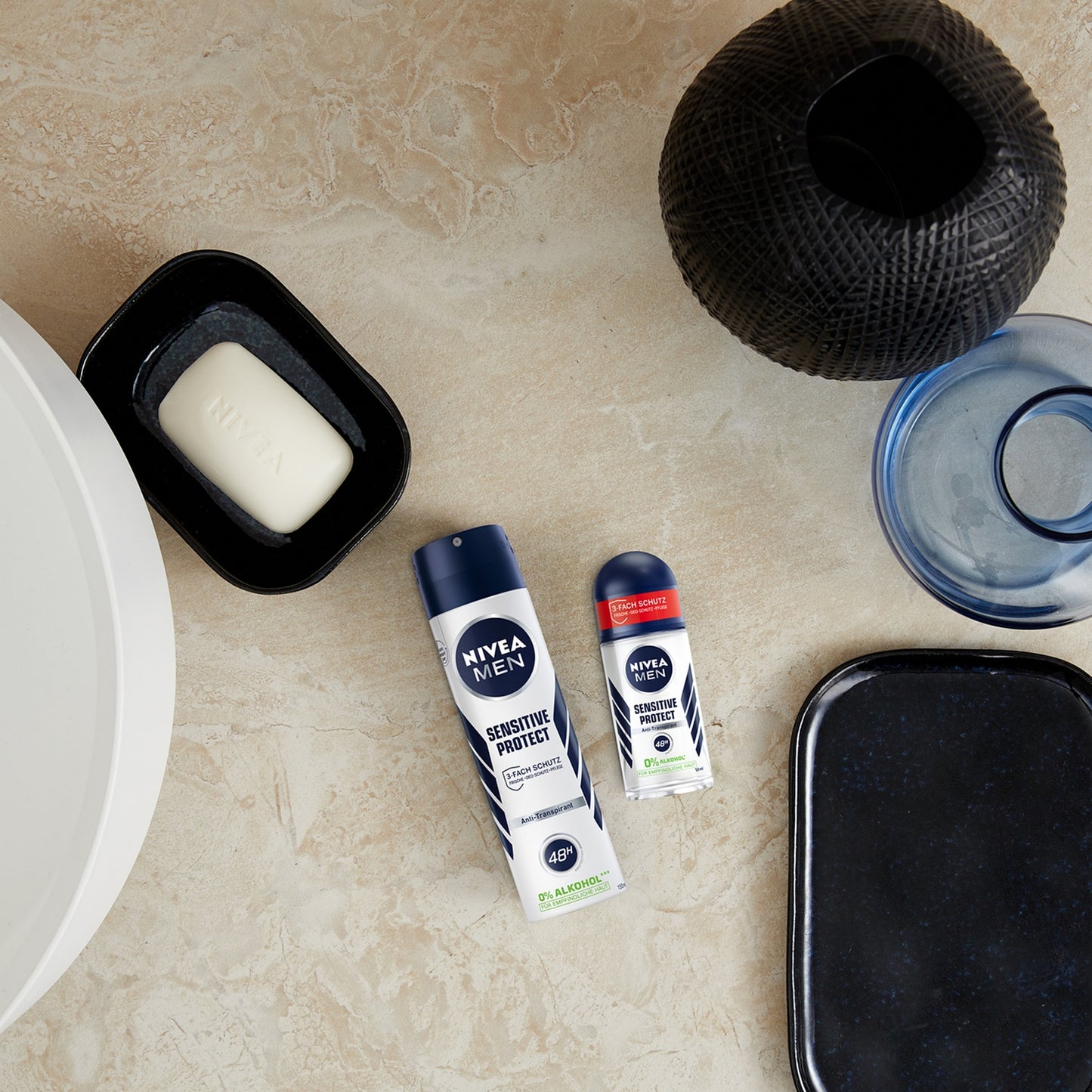 NIVEA MEN Sensitive Anti-Perspirant Roll-On Deodorant for Men