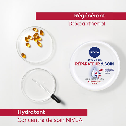 NIVEA Rich Repairing Body Balm for Extra Dry Skin with Urea