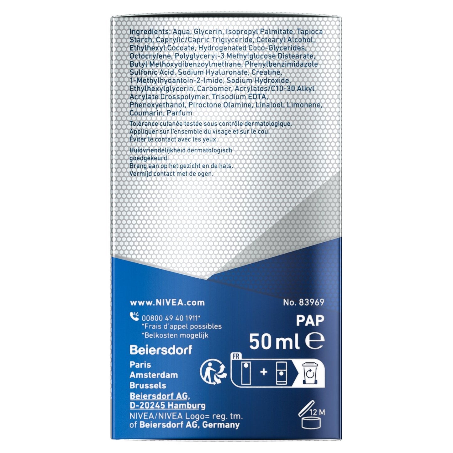 Crème Visage Nuit Anti-Rides Homme Active Age Hyaluron NIVEA