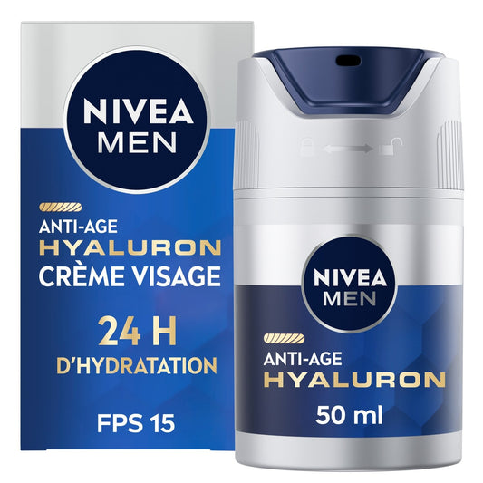 Crème Visage Nuit Anti-Rides Homme Active Age Hyaluron NIVEA Le flacon de 50mL