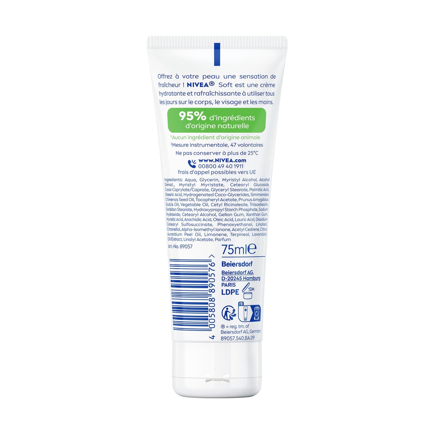 NIVEA Soft Fresh Moisturizing Cream for Face, Body and Hands
