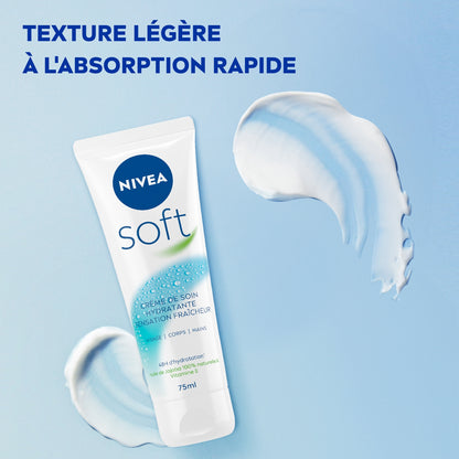NIVEA Soft Fresh Moisturizing Cream for Face, Body and Hands