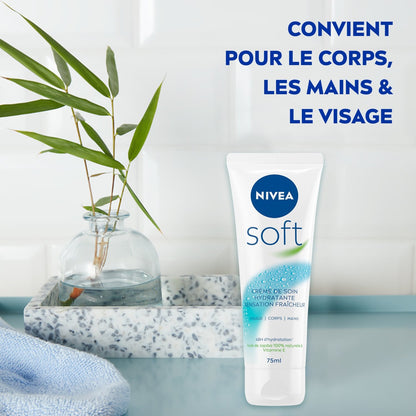 NIVEA Soft Fresh Moisturizing Cream for Face, Body and Hands