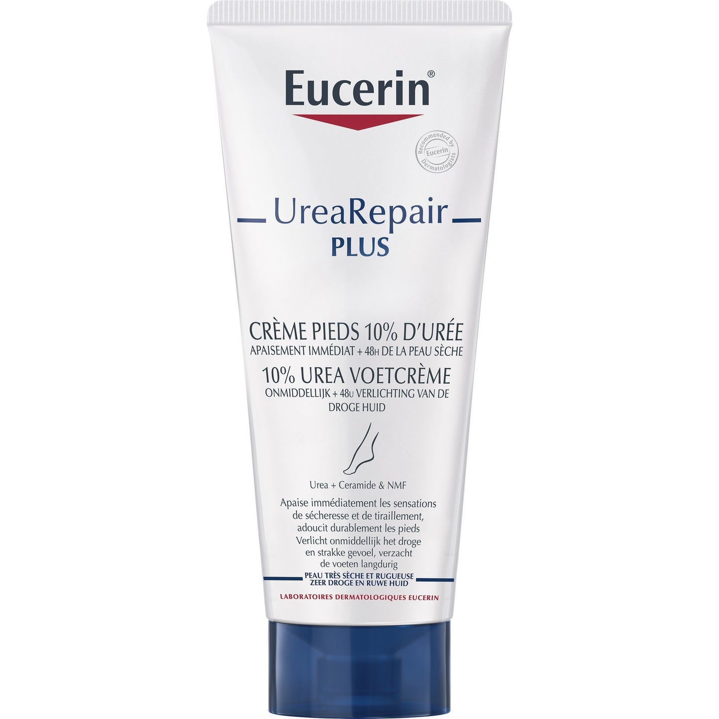 Crème pieds Secs Réparatrice Intense 10% Urée Hydratation Longue Durée EUCERIN 