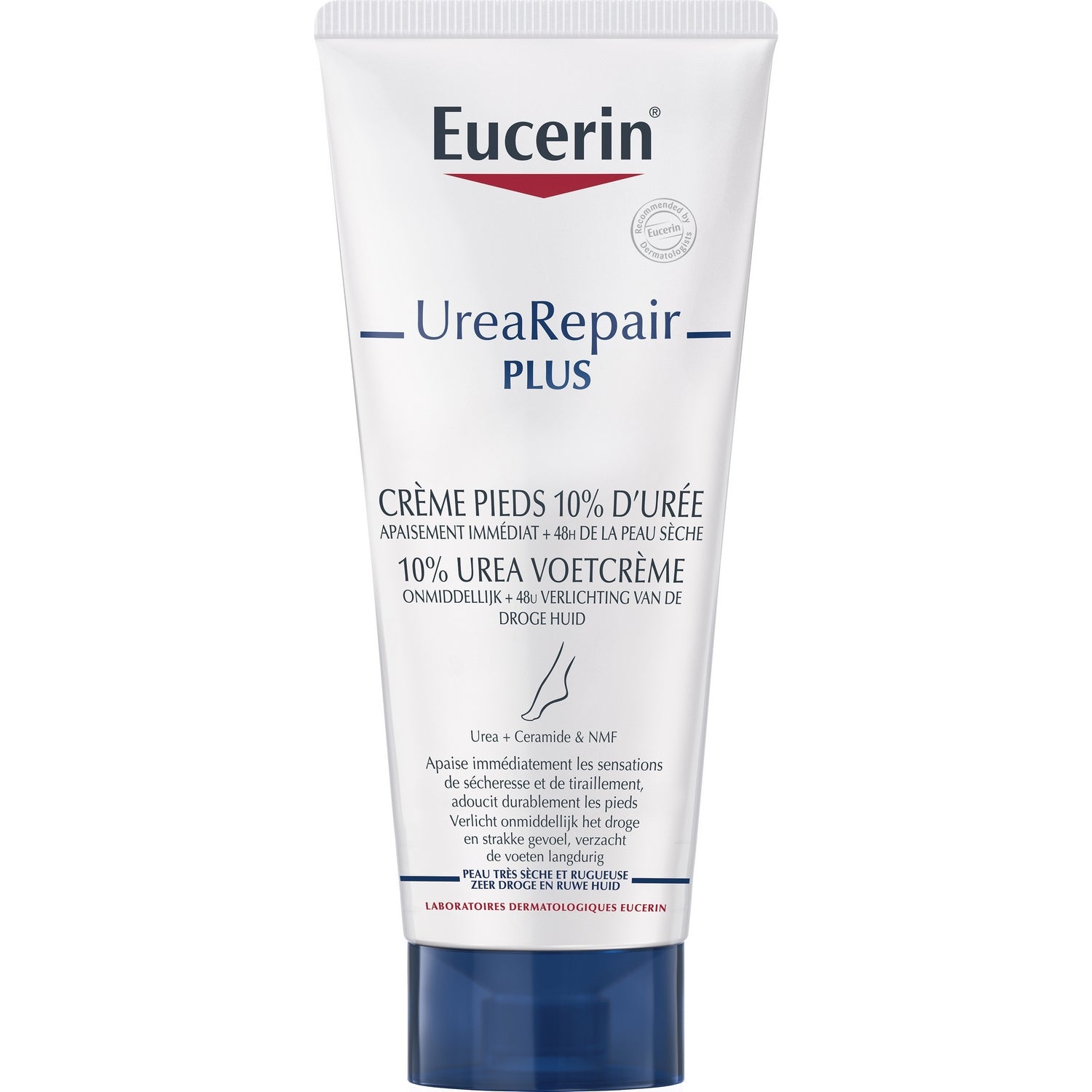 Crème pieds Secs Réparatrice Intense 10% Urée Hydratation Longue Durée EUCERIN 