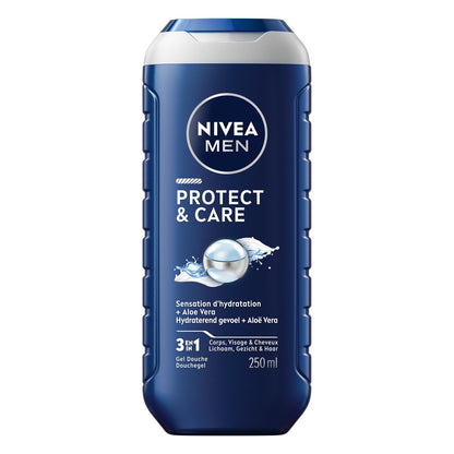 NIVEA MEN 3 in 1 Moisturizing Shower Gel for Men Protect &amp; Care
