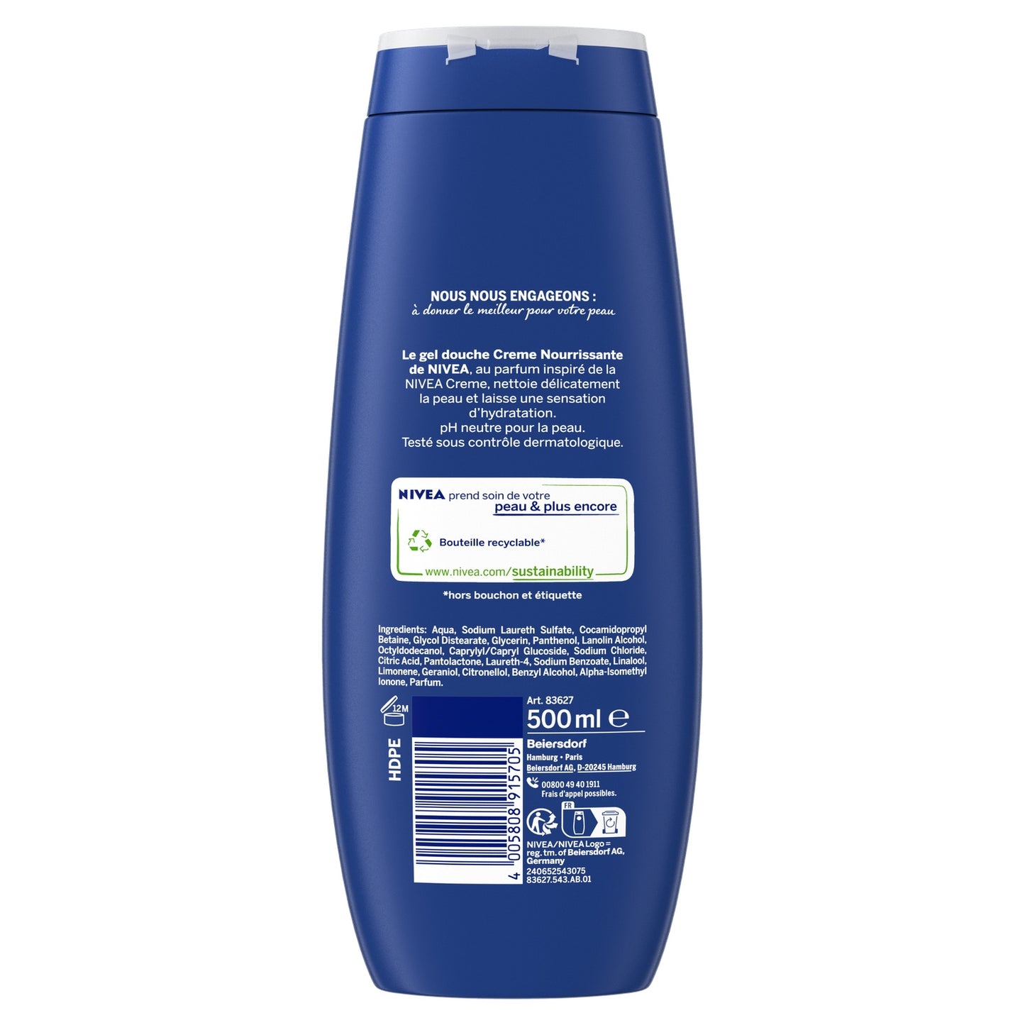 Gel douche Nourrissant Vitamine C, E et Huile d'Amande Douce NIVEA 