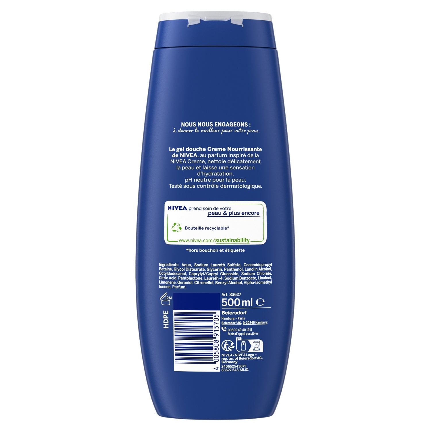 Gel douche Nourrissant Vitamine C, E et Huile d'Amande Douce NIVEA 