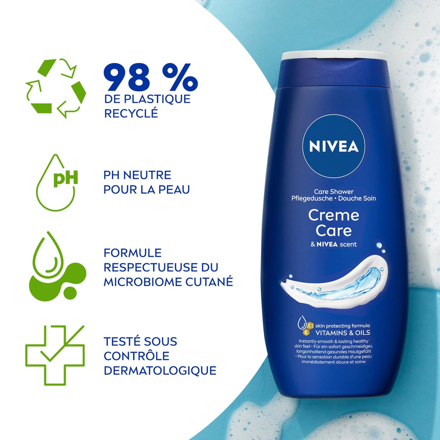 Gel douche Nourrissant Vitamine C, E et Huile d'Amande Douce NIVEA 