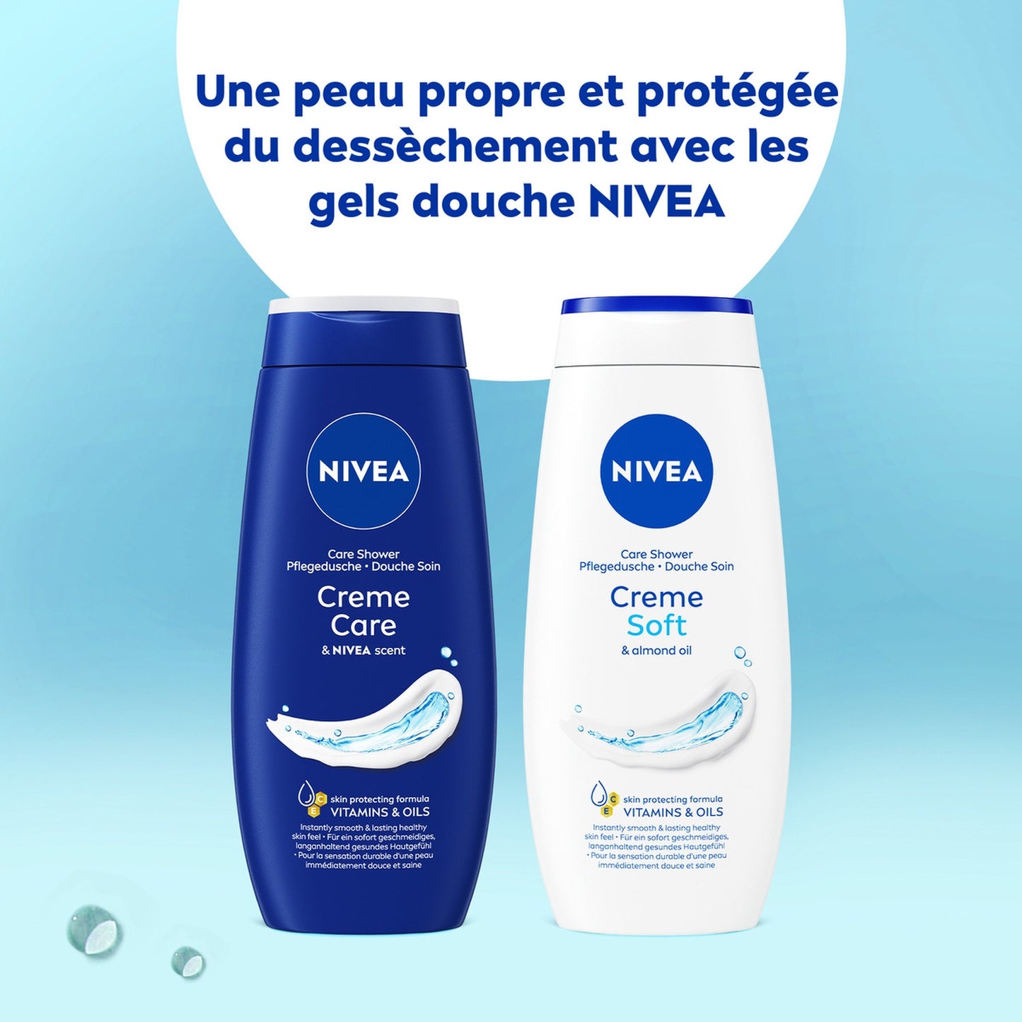 Gel douche Nourrissant Vitamine C, E et Huile d'Amande Douce NIVEA 