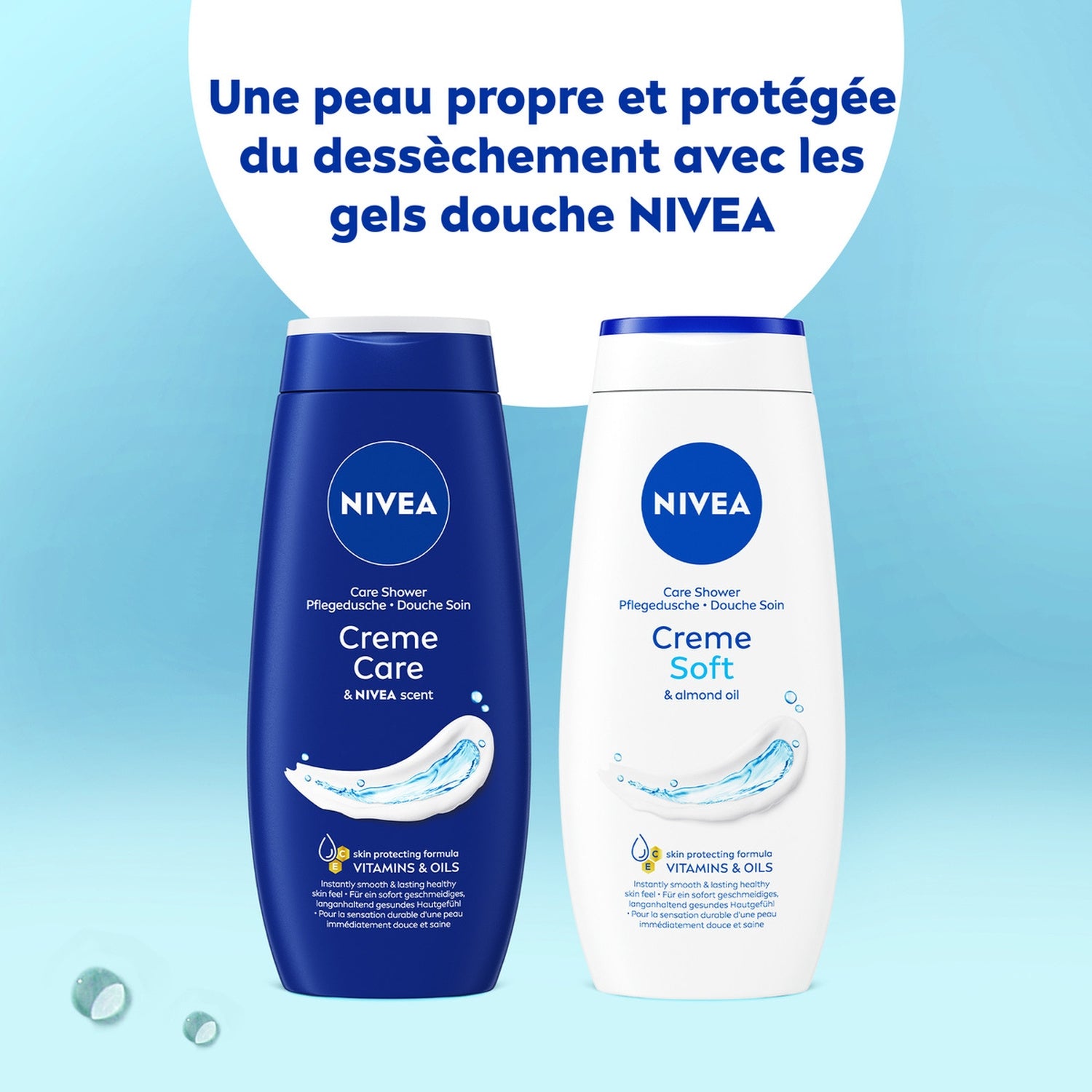 Gel douche Nourrissant Vitamine C, E et Huile d'Amande Douce NIVEA 