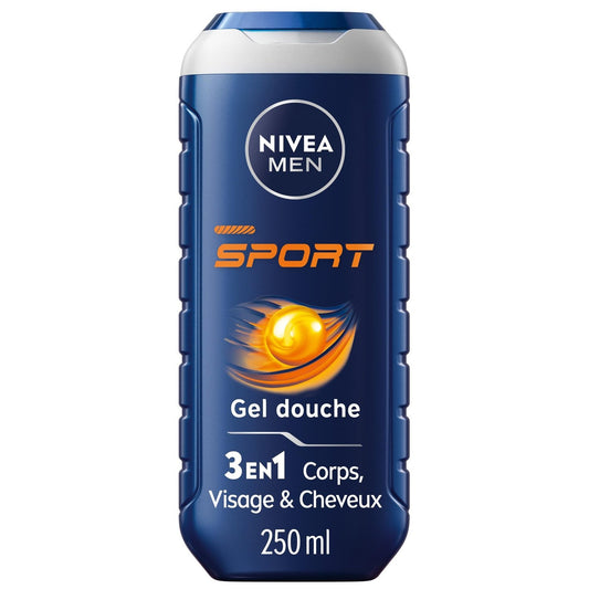 Gel Douche Homme Corps Cheveux Visage Sport Fraîcheur Minéraux NIVEA le flacon de 500mL