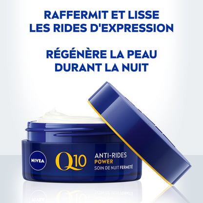 Crème Visage Nuit Anti-Rides Fermeté Q10 Créatine NIVEA
