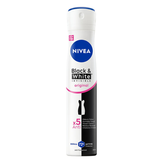Déodorant spray Anti-transpirant Black&White Original 72h NIVEA 