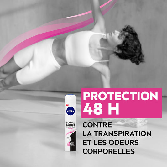 Déodorant spray Anti-transpirant Black&White Original 72h NIVEA 