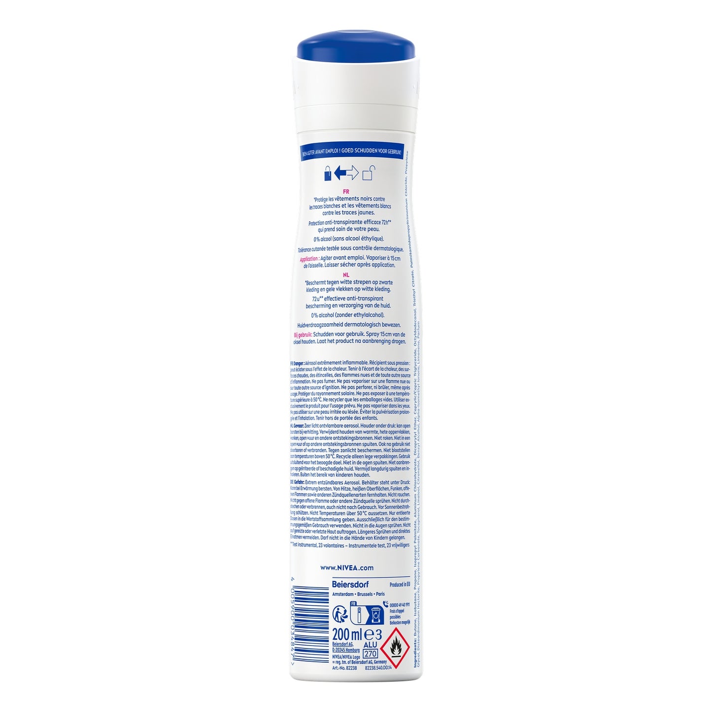 Déodorant spray Anti-transpirant Black&White Original 72h NIVEA 