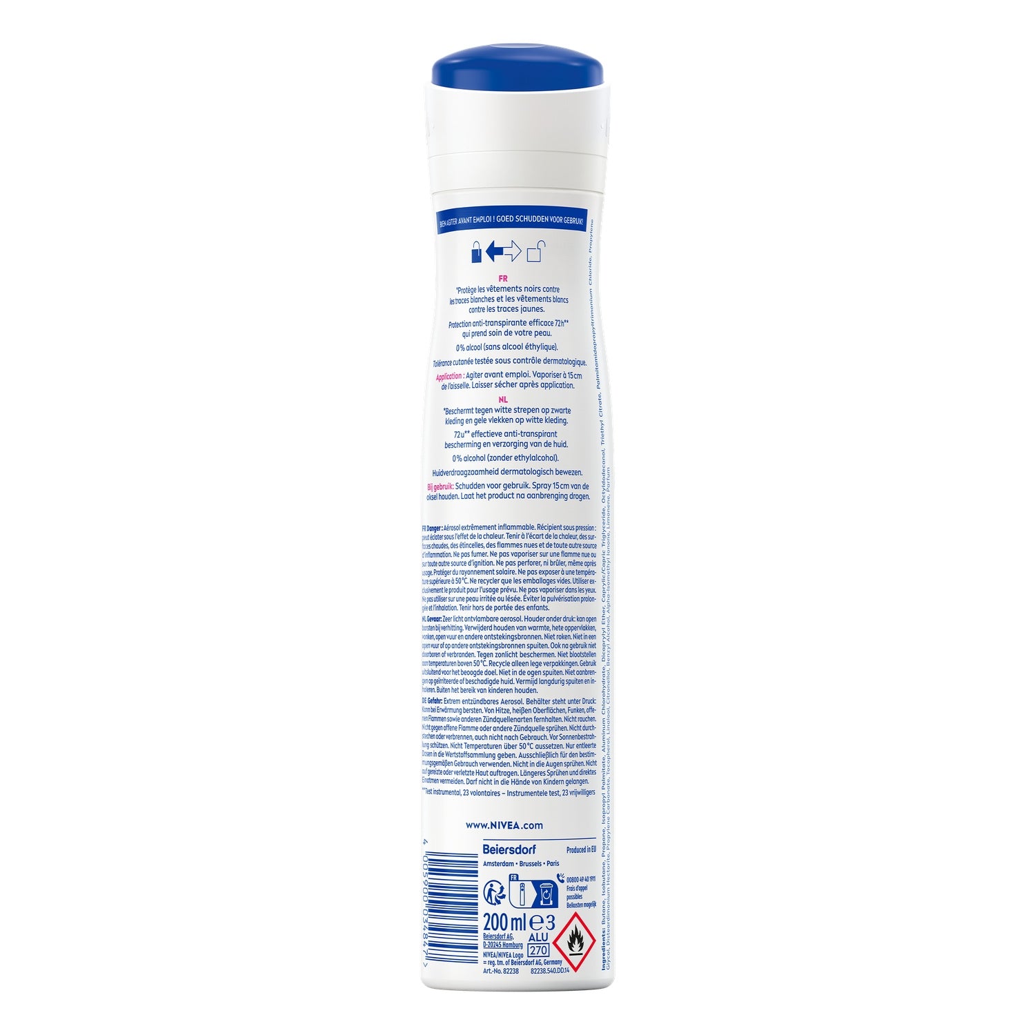 Déodorant spray Anti-transpirant Black&White Original 72h NIVEA 