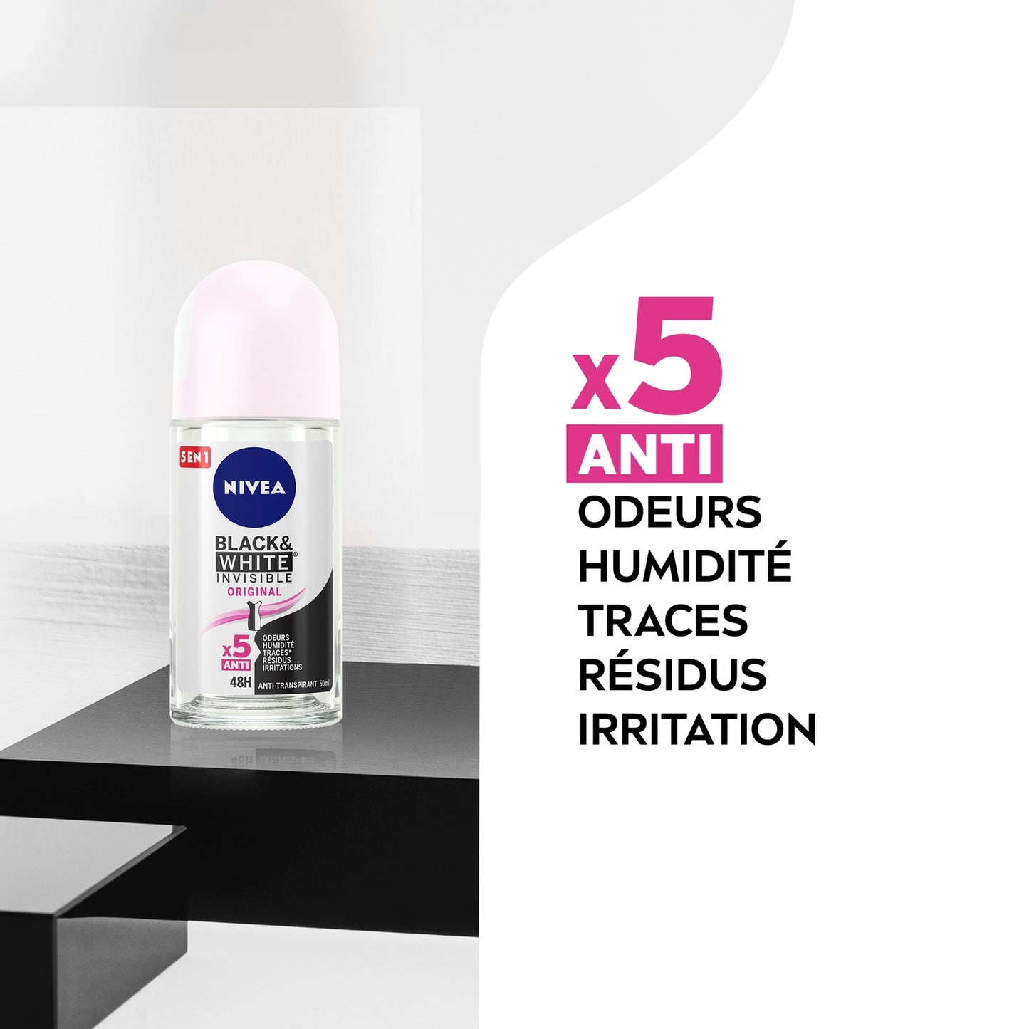 Déodorant Bille Anti-Transpirant Black&white Original NIVEA