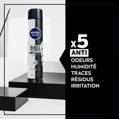 Déodorant Spray Homme Anti-Transpirant Black & White NIVEA MEN