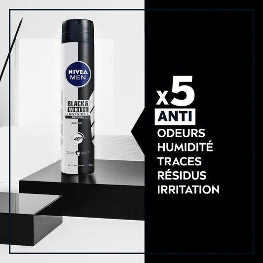 NIVEA MEN Black &amp; White Anti-Perspirant Deodorant Spray for Men