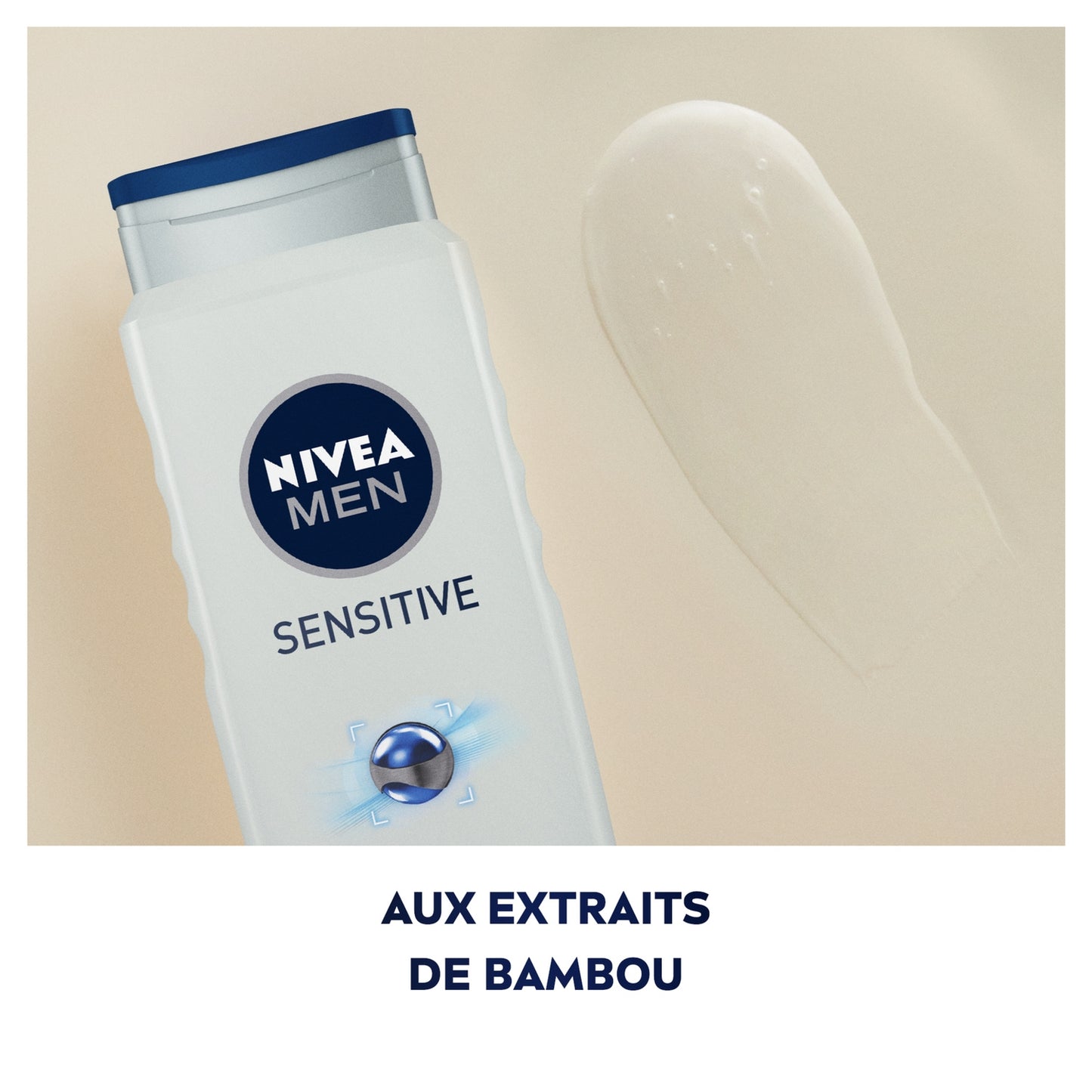 Gel Douche Homme Corps Visage Cheveux Peau Sensible Sensitive 3 en 1 NIVEA