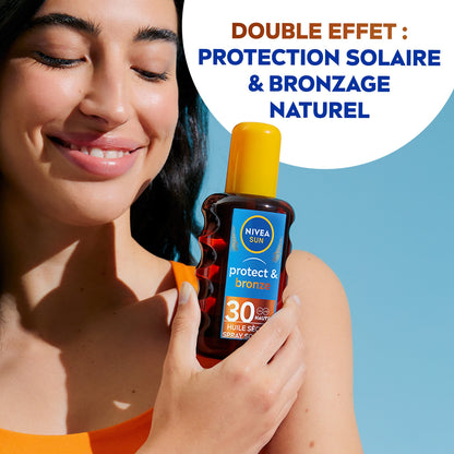 NIVEA Sun Protect &amp; Bronze Sonnen-Körperöl LSF 30 Bräunungsaktivator