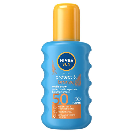 Crème Solaire Spray Corps Spf 50 Activateur de Bronzage Résistant A l'Eau Sun NIVEA Le spray de 200mL