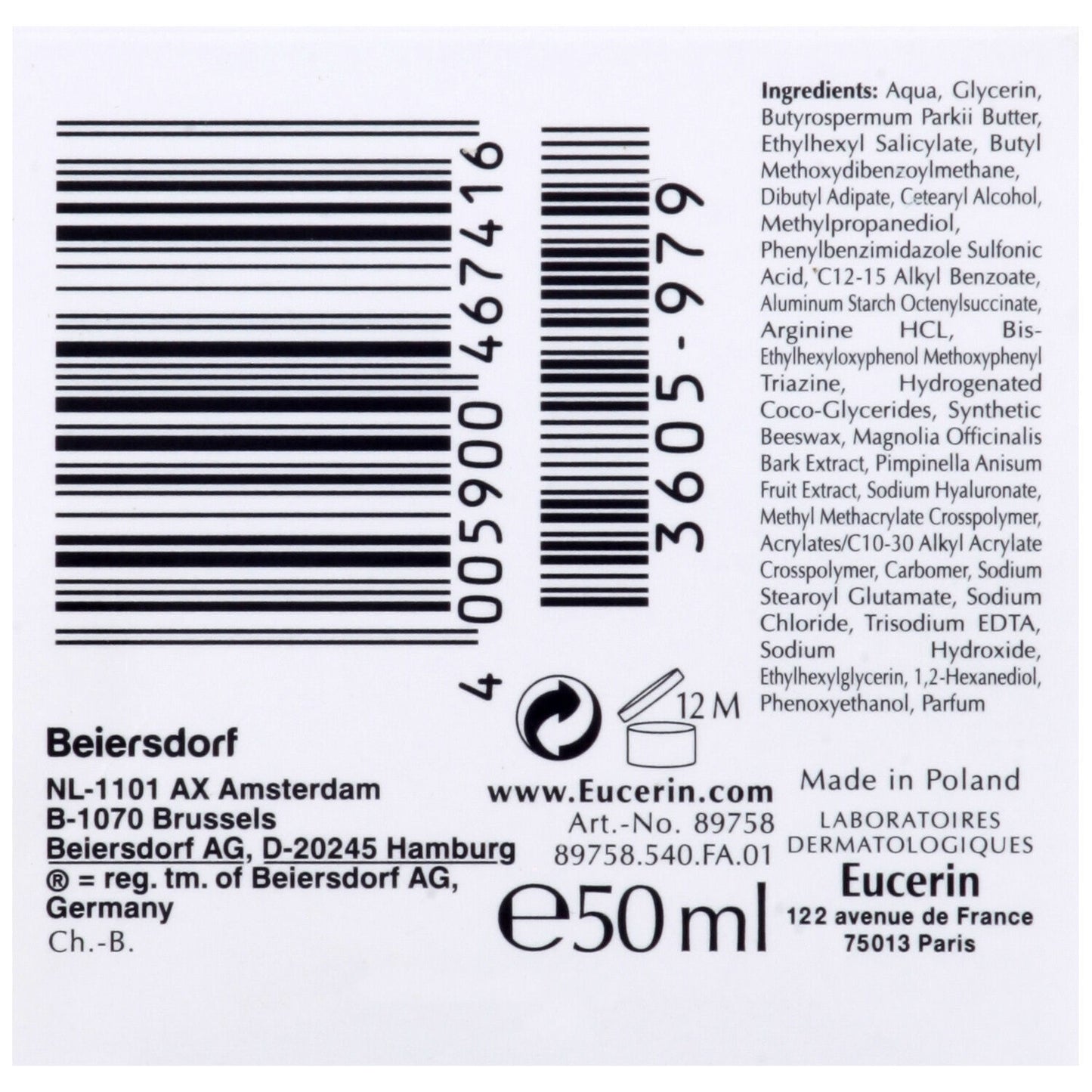 Eucerin Hyaluron Filler + Volume Lift Anti-Aging Tagescreme