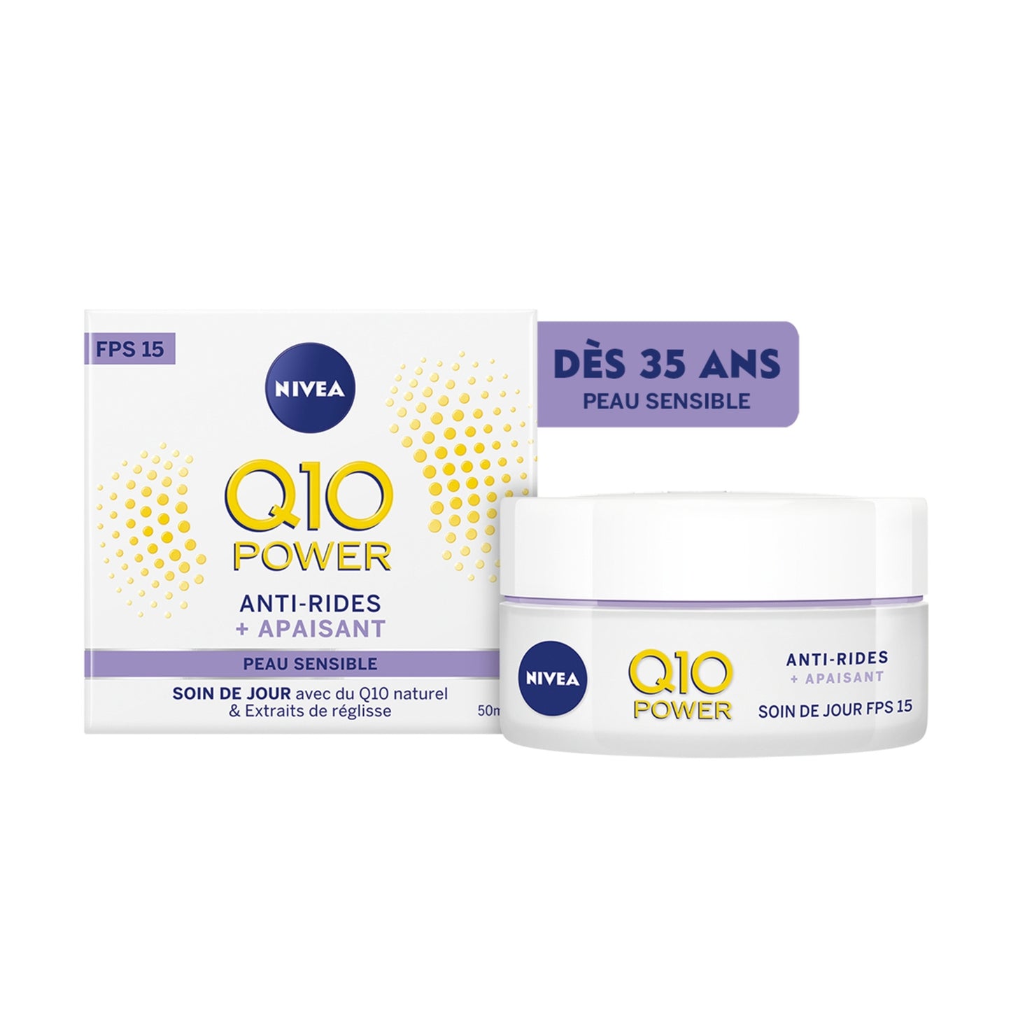 NIVEA Q10 Soothing Anti-Wrinkle Day Face Cream for Sensitive Skin