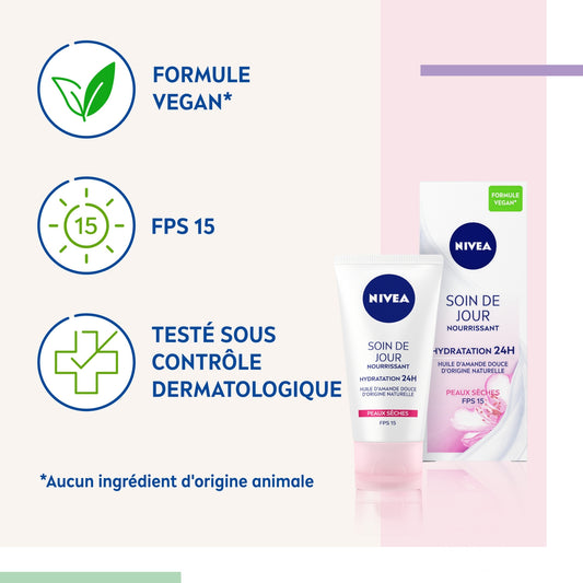 NIVEA Nourishing Moisturizing Day Face Cream for Dry Skin