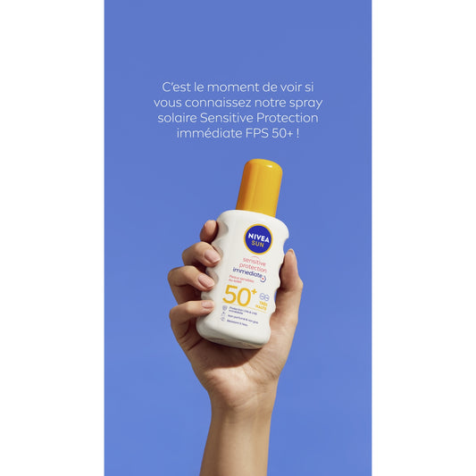 NIVEA Sun Body Spray Sunscreen Spf 50+ High Protection Sensitive Skin