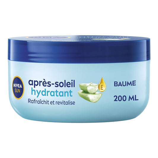 Après-Soleil Baume Corps Hydratant Rafraîchit Acide Hyaluronique Aloe Vera Sun NIVEA Le pot de 300mL