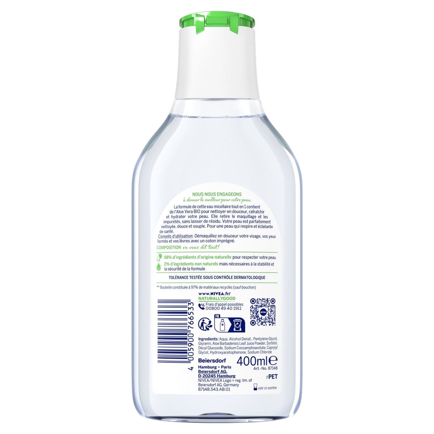 NIVEA Naturally Good Aloe Vera Micellar Cleansing Water