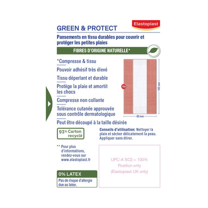Pansements Green & Protect Adhésif Textile Durable à Découper ELASTOPLAST